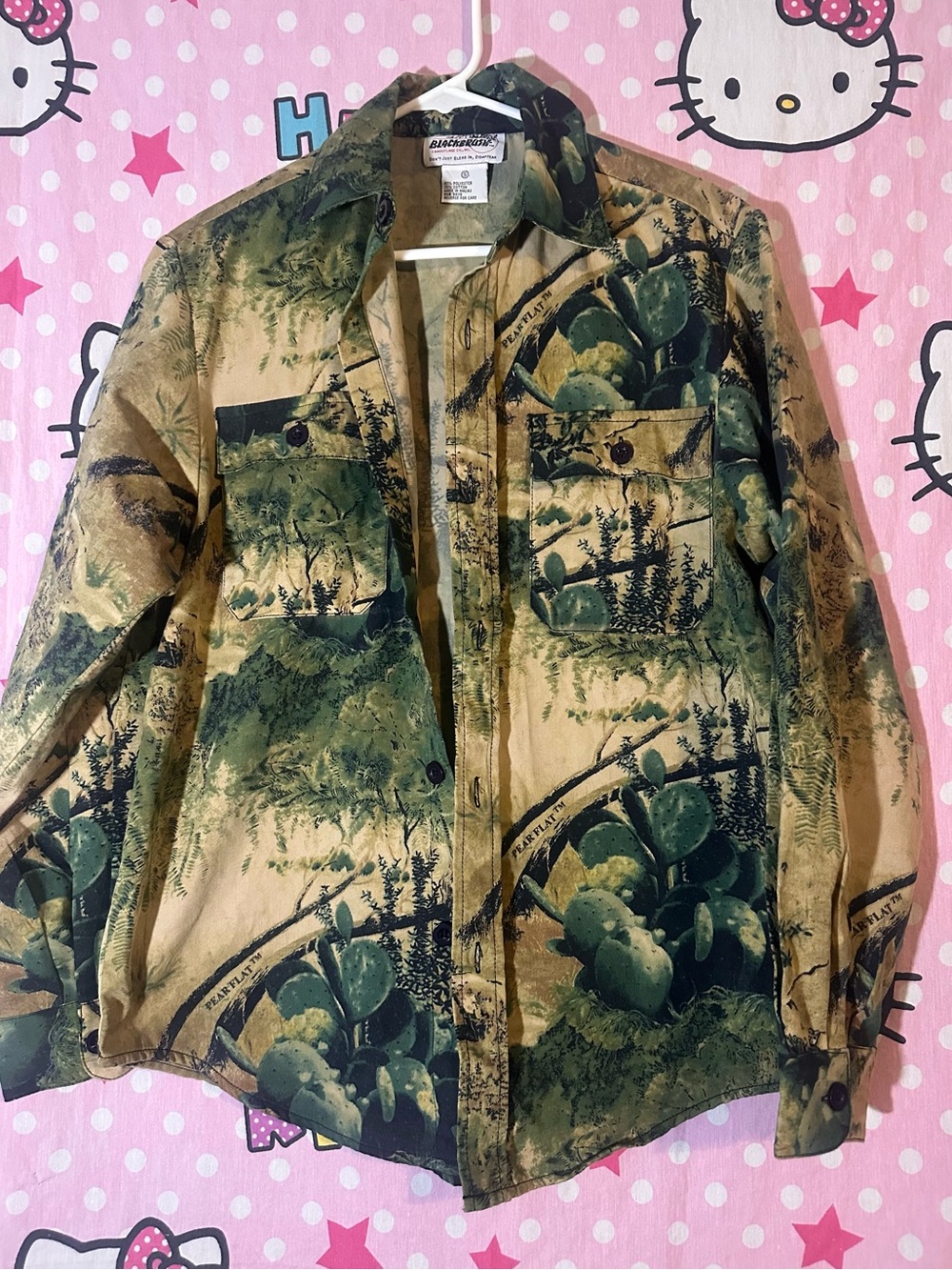 Vintage Blackbrush Pearflat Camouflage Hunting Button Down